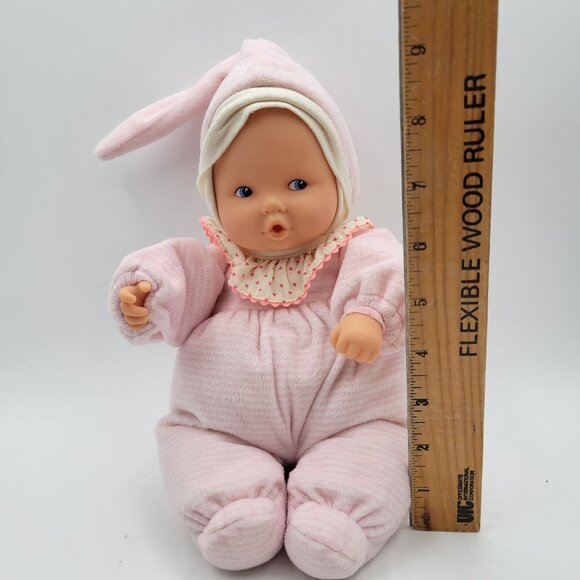 Corelle Babipouce Stuffed Baby Doll 9" Plush Cloth Body My First Doll Pink 2013 - Picture 4 of 9